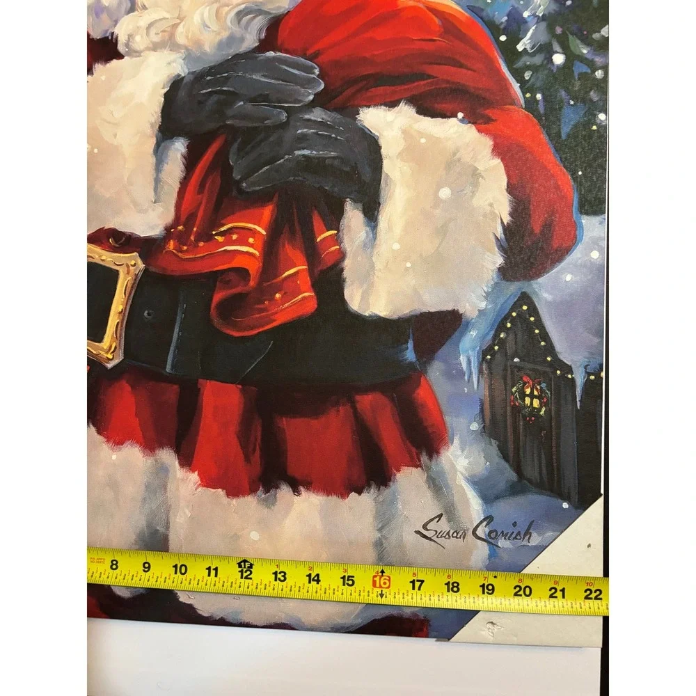 Susan Comish Santa Claus Christmas Canvas Wall Art Holiday Decor 28x20